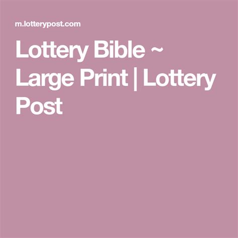 lottery bible large print|large bibles with large print.